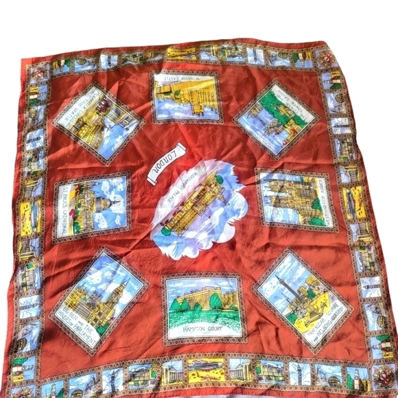 LONDON 60s souvenir scarf - Picture 1 of 8